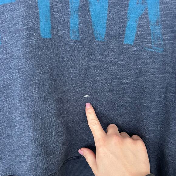 Victoria's Secret Pink Blue Hoodie Sz L - Picture 2 of 4